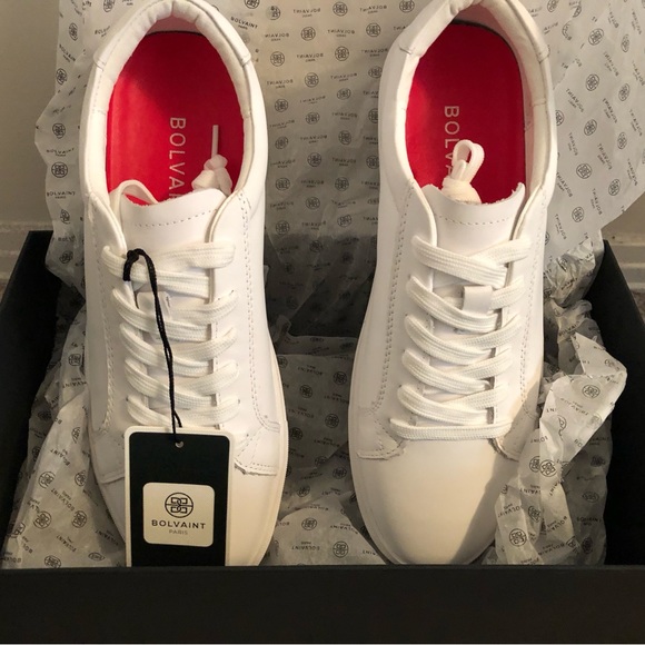Bolviant Paris, Hommage Urbain US size 9, White Leather Casual Shoes. - Picture 1 of 4